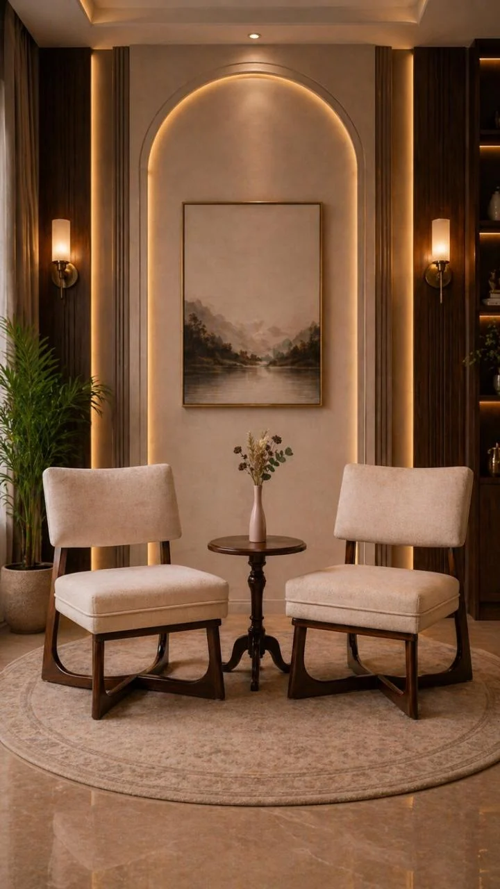 Home furniture reference with paired accent chairs