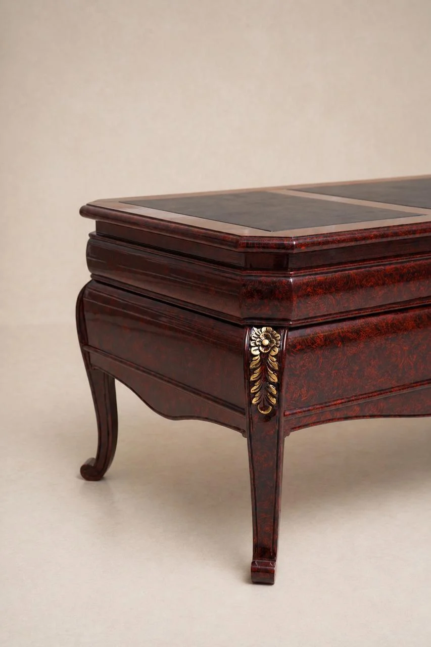 Decorative wood furniture detail