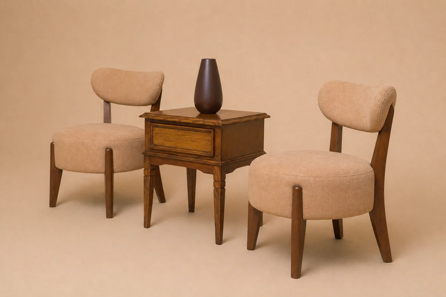 Warm upholstered chair setting - view 9
