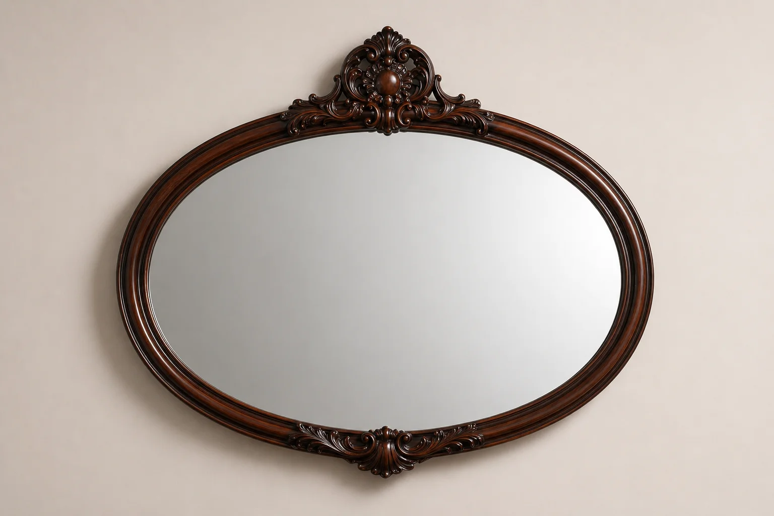 Oval mirror and console - view 3