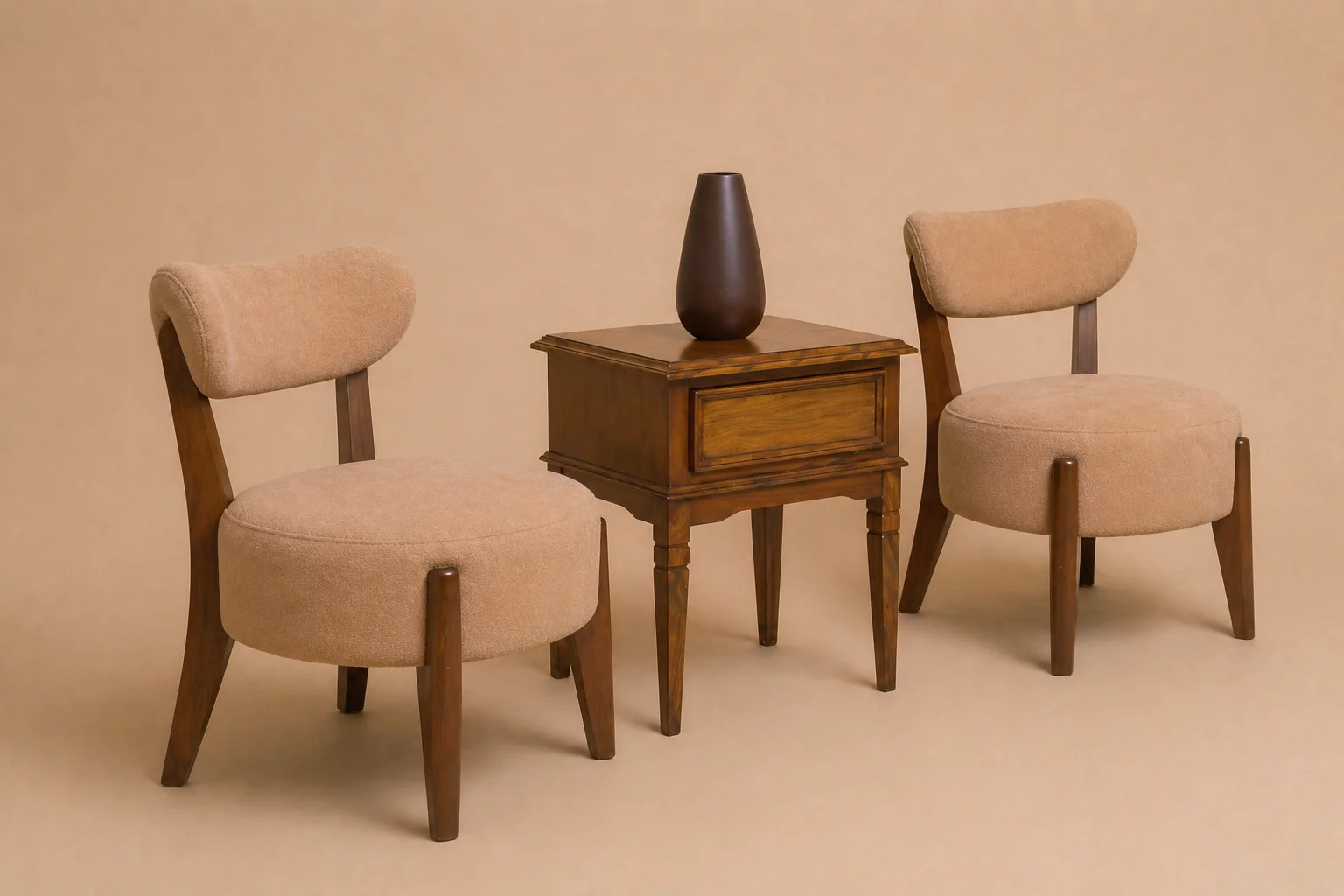 Warm upholstered chair setting - view 10