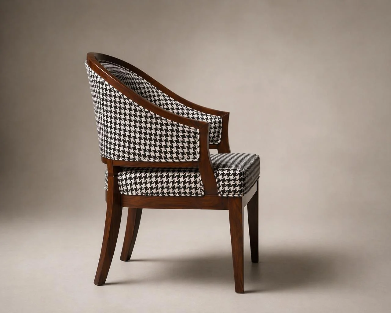 Patterned barrel chairs - view 2