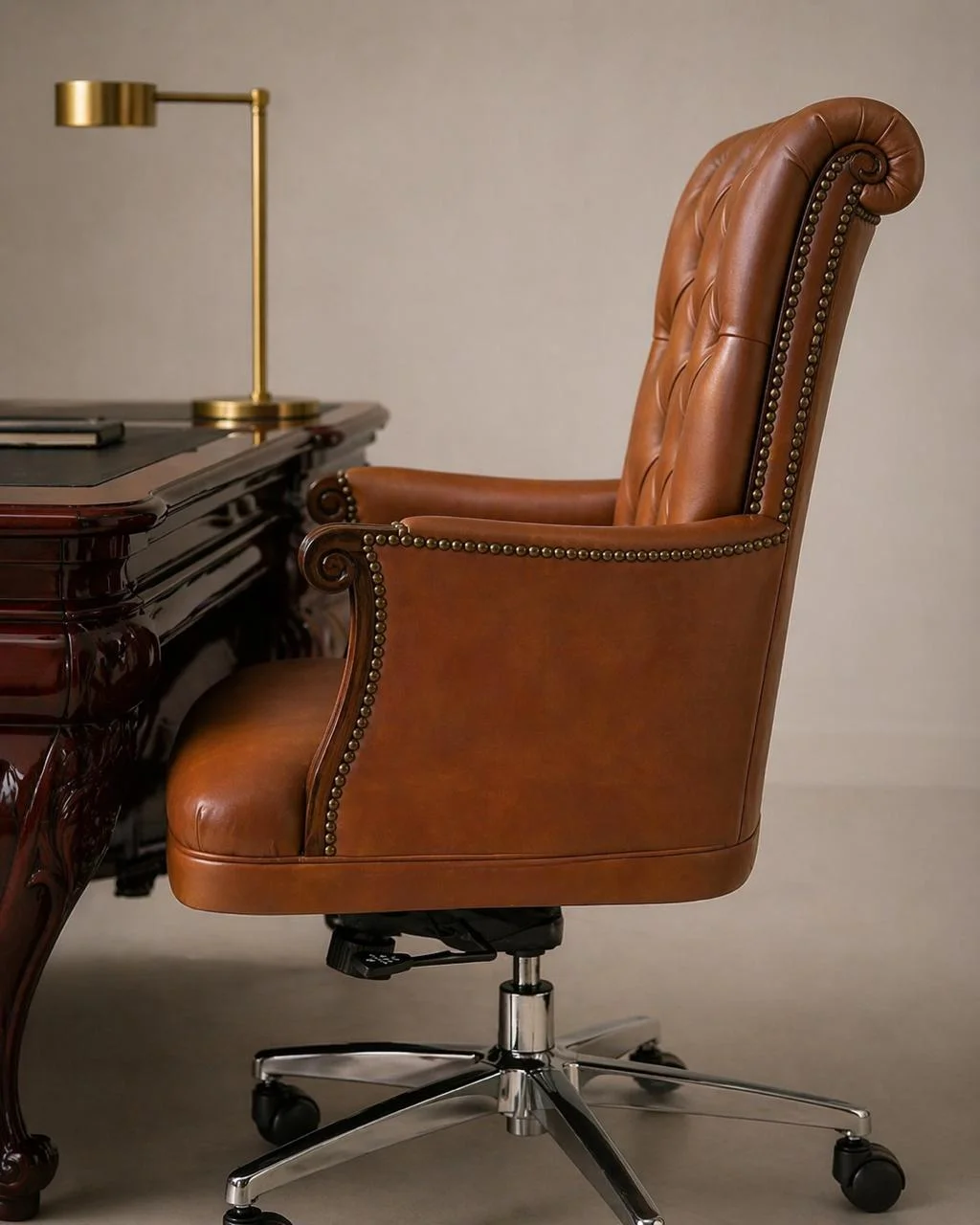 Tufted executive chair - view 3