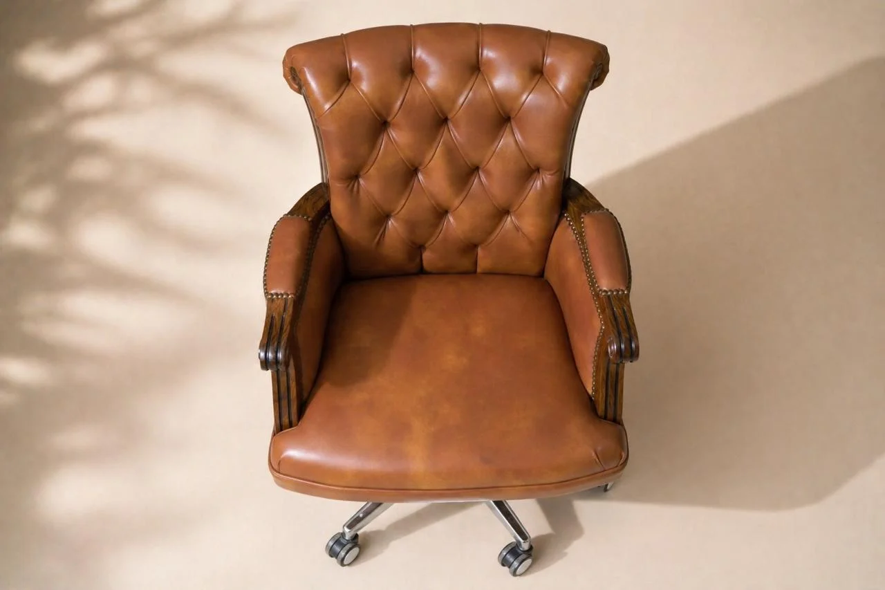 Tufted executive chair - view 4
