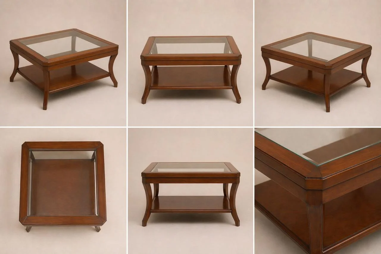 Glass-top coffee table - view 2
