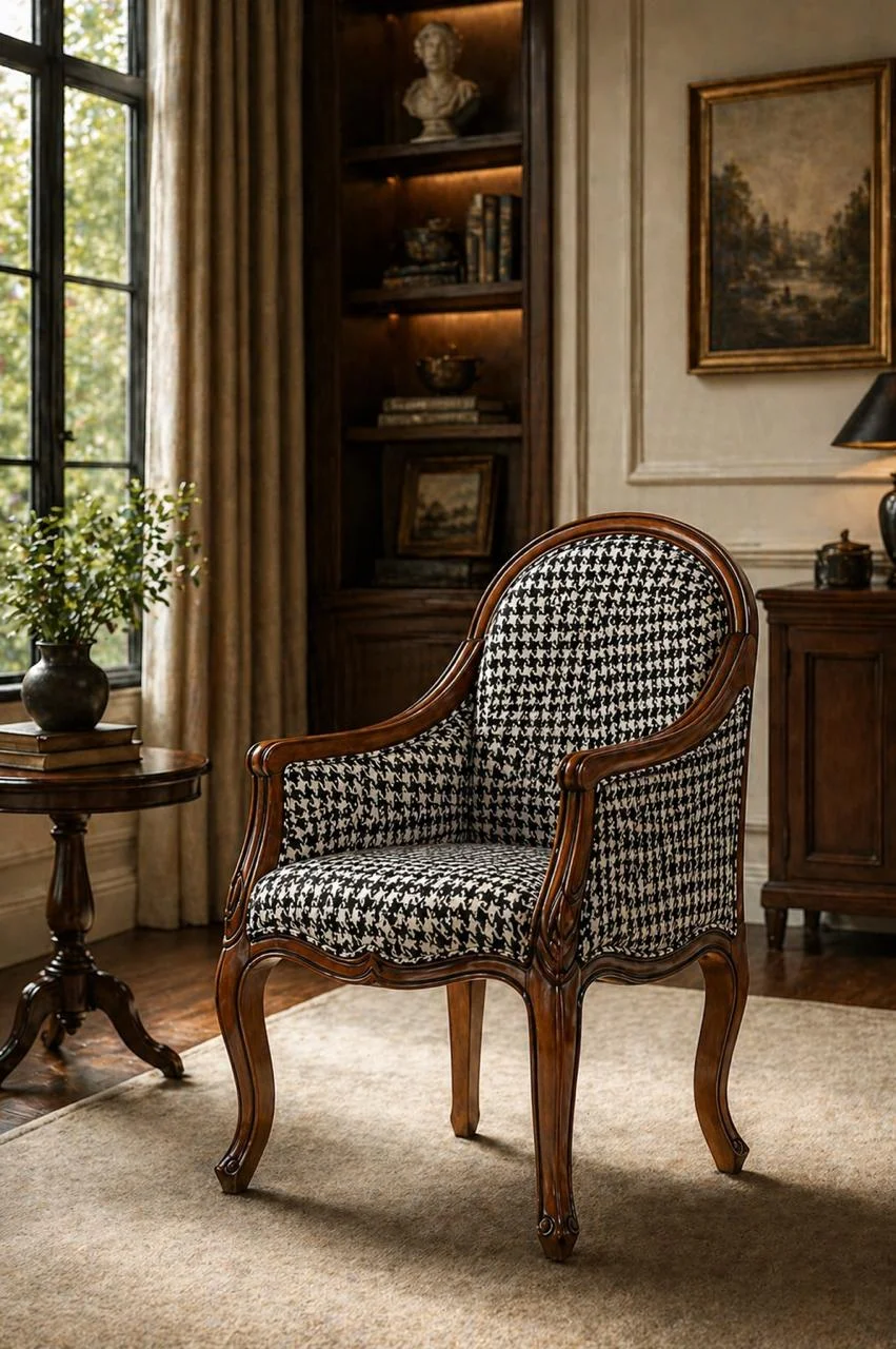 Classic patterned armchair