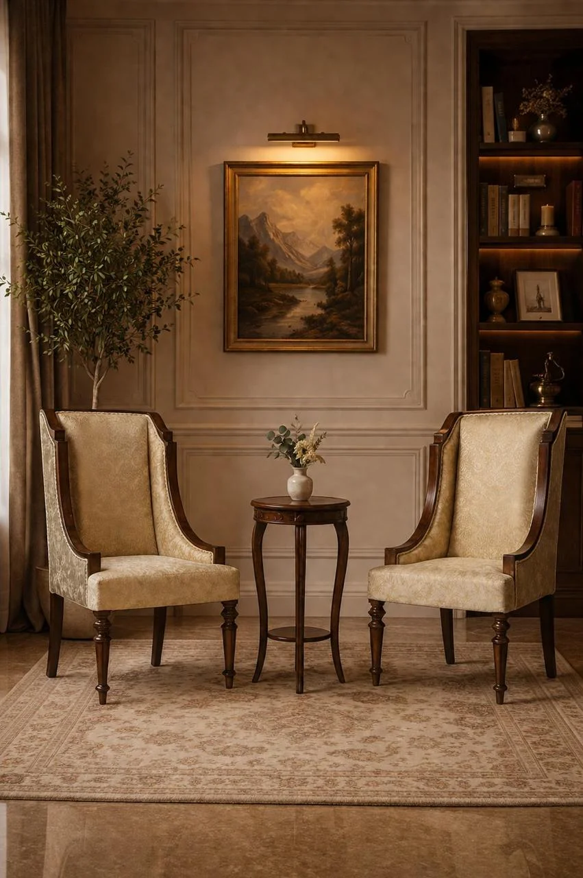 High-back accent chairs