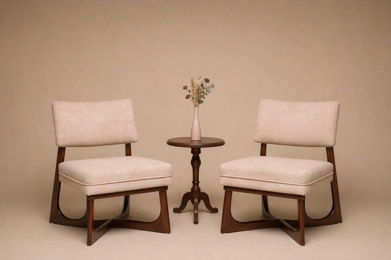 Upholstered wood chairs