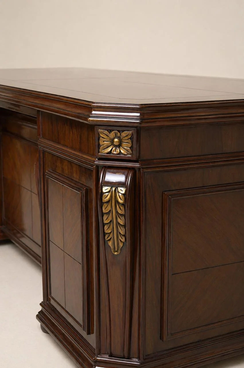Carved office desk - view 2