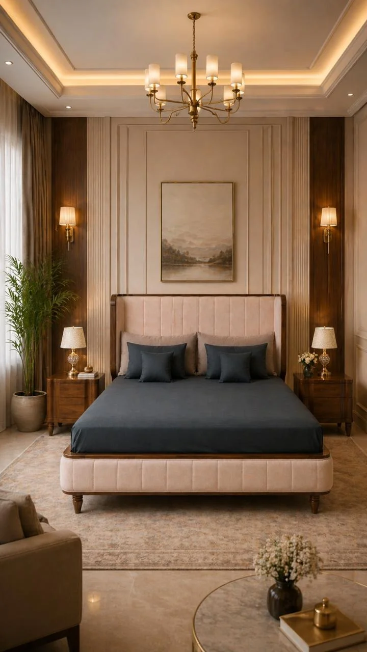 Upholstered bedroom setting