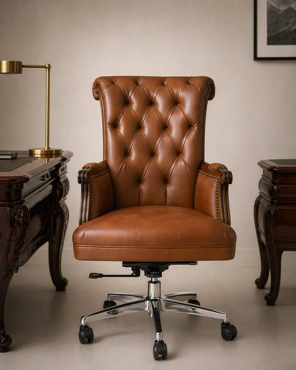 Tufted executive chair - view 5